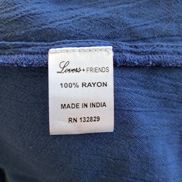 Lovers & Friends Valentine Embroidered Button Front Maxi Dress Size Small - Picture 14 of 15